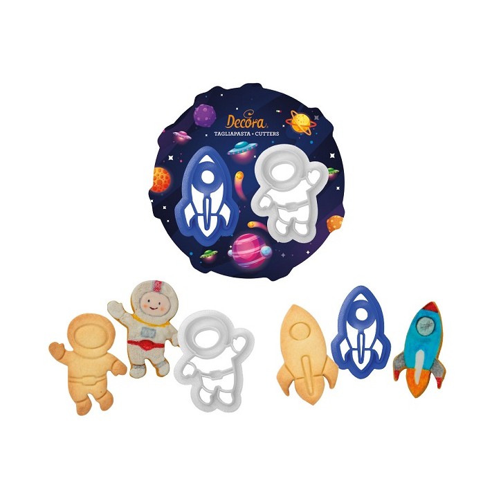 Rakete & Astronaut Ausstecher Set - Space Ausstecher Decora 0255054 Rakete & Astronaut Ausstecher Set - Space Ausstecher Decora 0255054