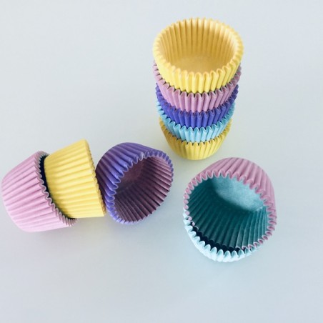 Mini Cupcake Papierbackförmchen Pastell 200 Stück - Decora 0339744