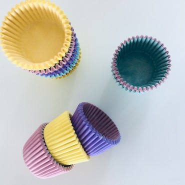 Mini Cupcake Papierbackförmchen Pastell 200 Stück - Decora 0339744