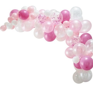 Pink/White Balloon Garland Kit Ginger Ray 5055995995263