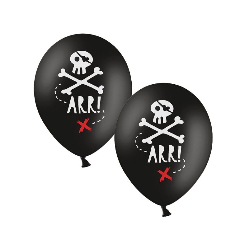 PartyDeco Pirates Party ARR! Balloons, 6 pcs