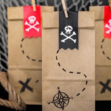 Piratesparty Treat Bags Skull & Crossbone