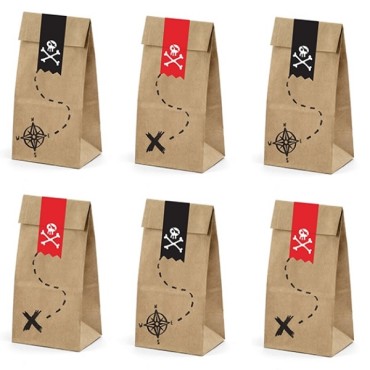 Piratesparty Treat Bags Skull & Crossbone