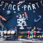 PartyDeco Space Party Kuchentopper Set, 7-teilig