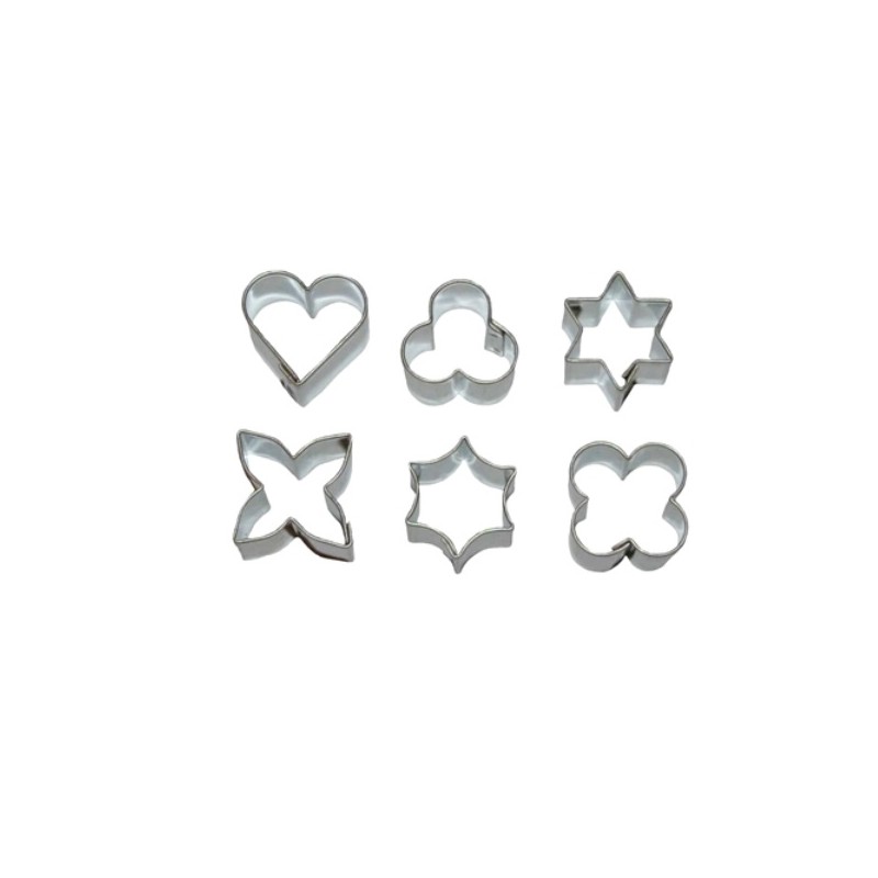 6 Assorted Miniature Cookie Cutter Set 2