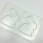 Double Sitting Bunny Chocolate Bar Chocolate Mould, 100g