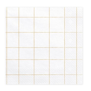Papierservietten Goldener Raster - Gold Grid Lunchservietten