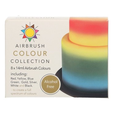 V1101 Sugarflair Airbrush Colour Collection Alkoholfrei - 8x14ml