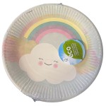 Amscan Rainbow & Cloud Plates, 8 pcs