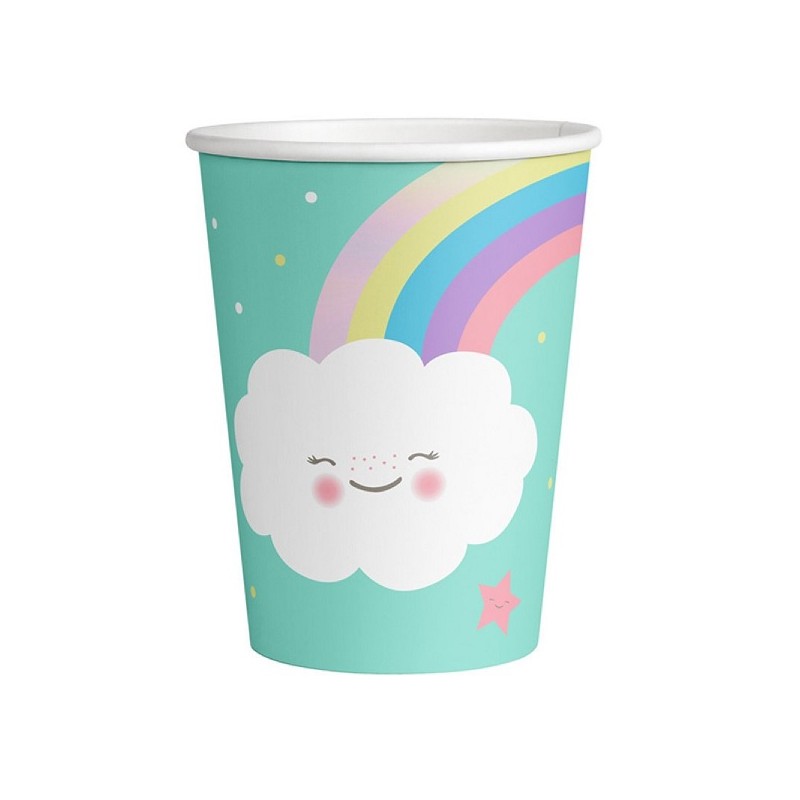 Amscan Rainbow & Cloud Party Cup, 12 pcs
