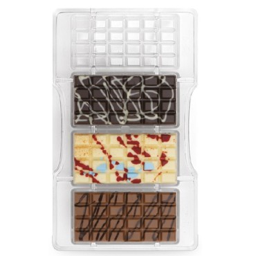 Schokoladentafeln Giessform 4x25g - Decora La Classica Chocolate Mold 0050145