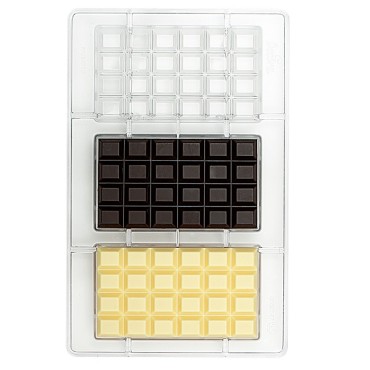 Classica Bar Chocolate Polycarbonate Mold 3x100g