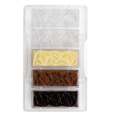 5 Serena Chocolate Bar Polycarbonate Mold