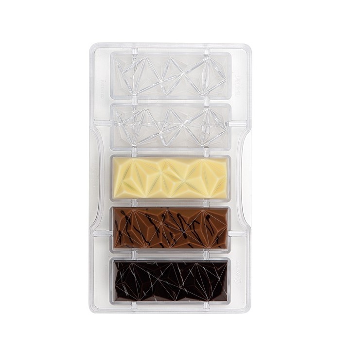 5 Serena Chocolate Bar Polycarbonate Mold 5 Serena Chocolate Bar Polycarbonate Mold