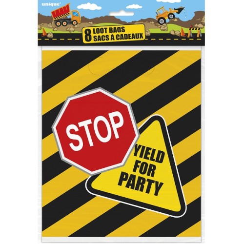 Unique Party Construction Trucks Geschenktüte, 8 Stück