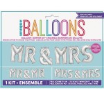 Unique Party Mr(s) & Mr(s) Folienballon Set Silber