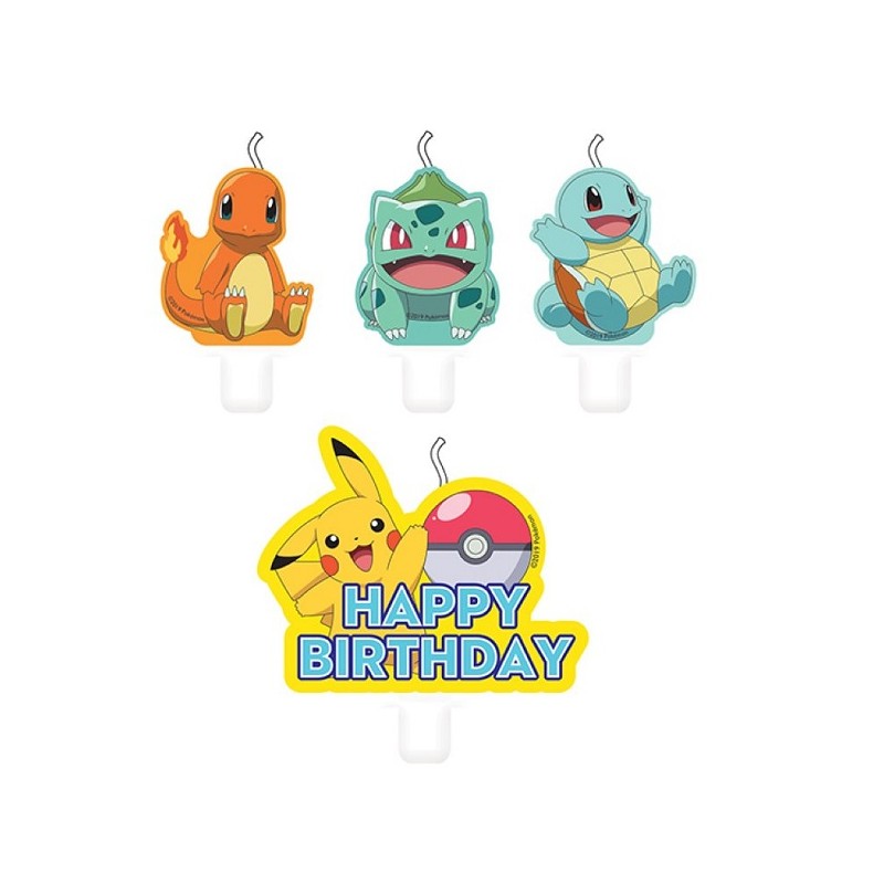 Amscan Pokemon Novelty Candles, 4 pcs