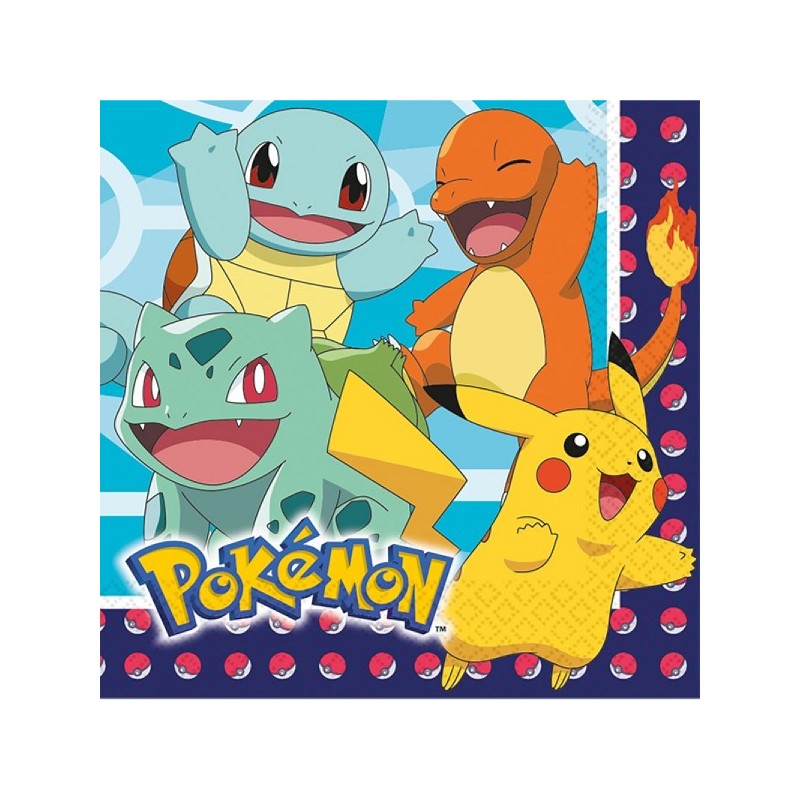 Amscan Pokemon Napkins, 16 pcs