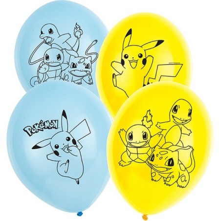 6 Pokemon Balloons Partydecoration