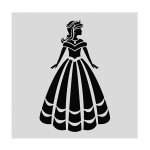 Cake Star Princess Stencil, 148x148mm