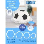 PME Football Hexagon & Pentagon Cutter Set, 4 pcs