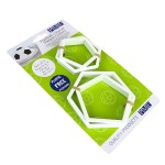 PME Football Hexagon & Pentagon Cutter Set, 4 pcs