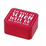 Birkmann Tin Box  Die Welt ist schön, weil Du mit drauf bist! - 10x12x6cm