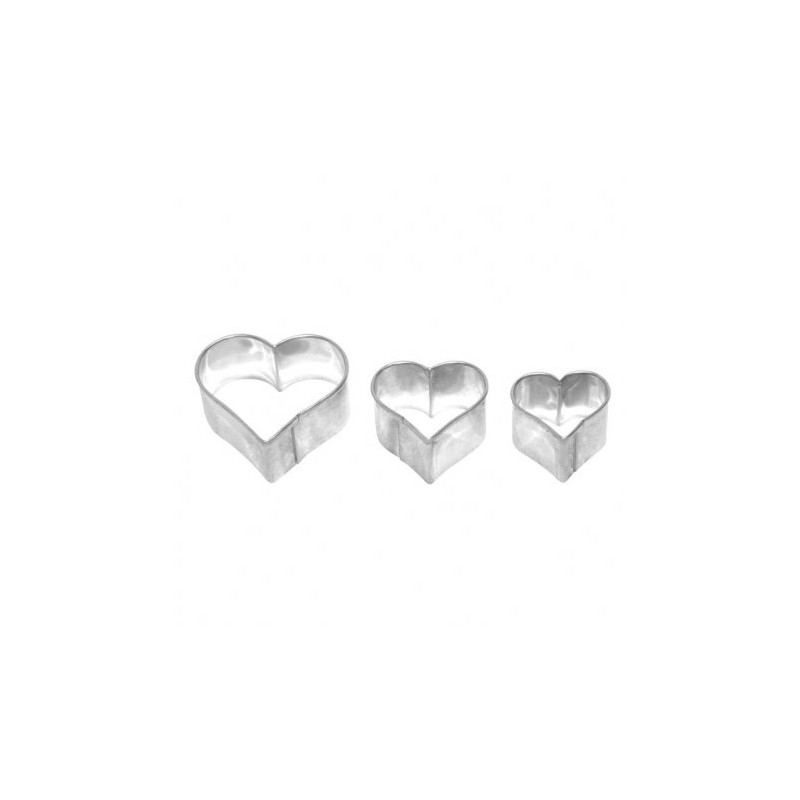 Birkmann Small Hearts Cookie Cutter Set, 3 pcs