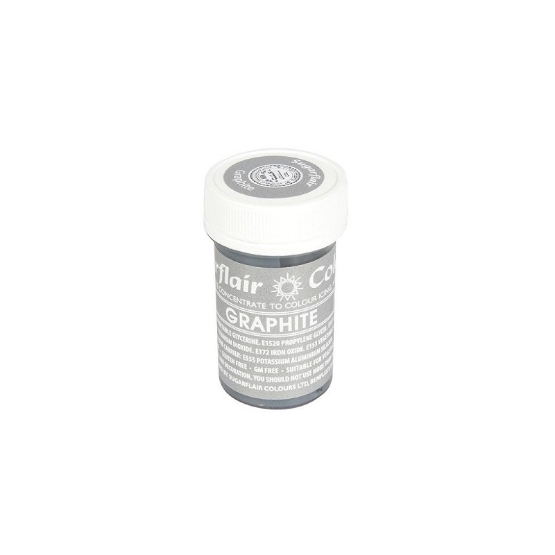 Sugarflair Lebensmittelfarbe Paste Graphit Grau - Graphite, 25g