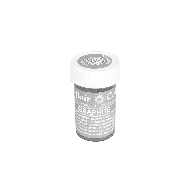 Sugarflair Spectral Paste Colour - Graphite Grey, 25g