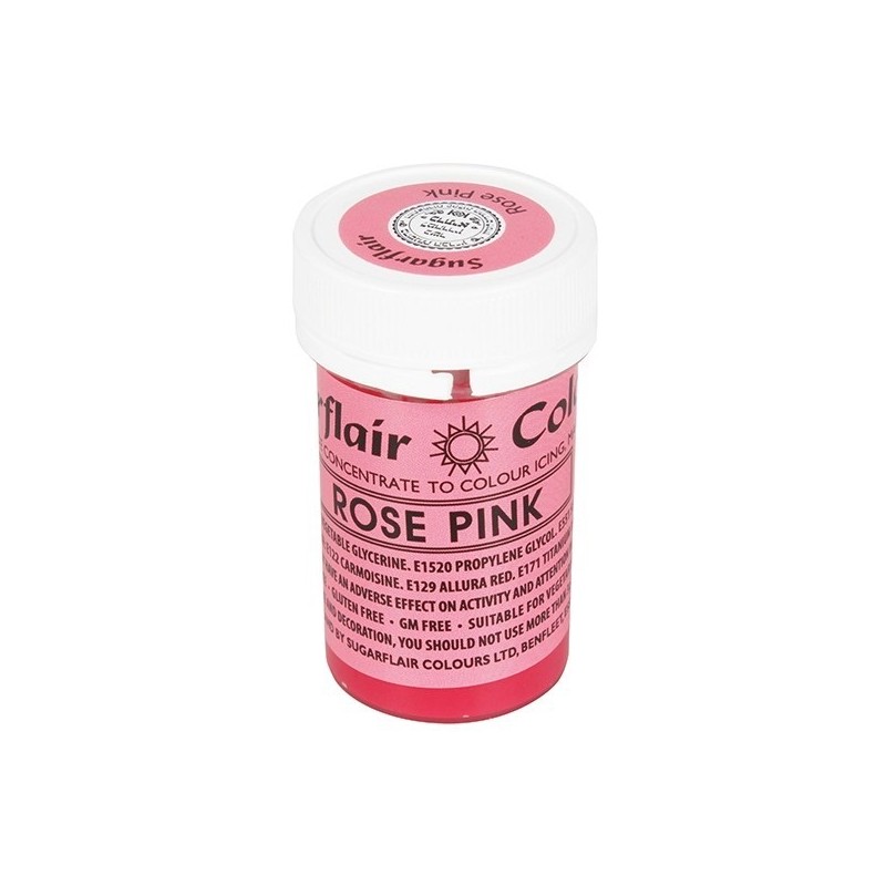 Sugarflair Spectral Paste Colour - Rose Pink, 25g