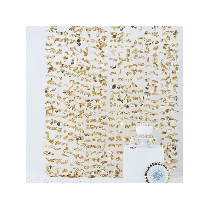 Ginger Ray Gold Photo Booth Backdrop, 200x170cm