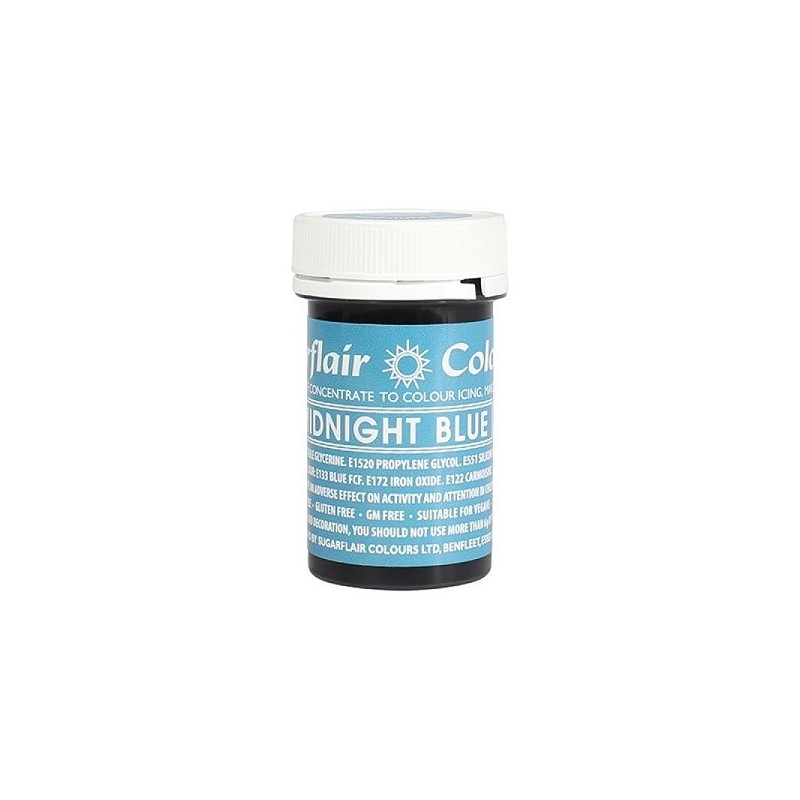 Sugarflair Lebensmittelfarbe Paste Mitternachtsblau - Midnight Blue, 25g