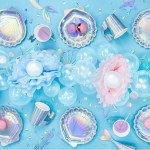PartyDeco Mermaid Seashell Plates, 6 pcs