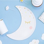 PartyDeco Little Star - Moon Party Plates, 6 pcs