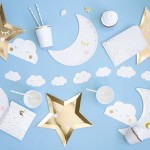 PartyDeco Little Star - Moon Party Plates, 6 pcs