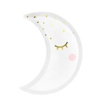 PartyDeco Little Star - Moon Party Plates, 6 pcs