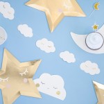 PartyDeco Little Star - Wolken Party Banner, 1.45m