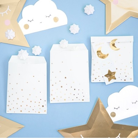 Papiersäckli goldene Sternchen - Little Star Treat Bags TNSP9