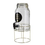 Miss Etoile Glass Drinks Dispenser with Stand - ENJOY EVERY MOMENT 4.2 Litre