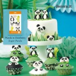 Decora Panda Sugar Decorations, 6 pcs