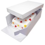 PME Oblong Cake Box white with Board 35.5x25.4cm