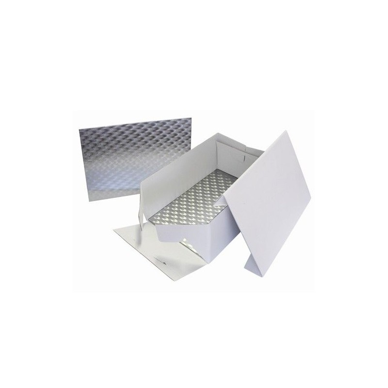 PME Oblong Cake Box white with Board 43x33cm