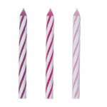 Unique Party Birthday Glitz Geburtstagskerzen Set - Pink Mix