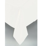 Unique Party Plastic Tablecover White, 1.37 x 2.74 Meter