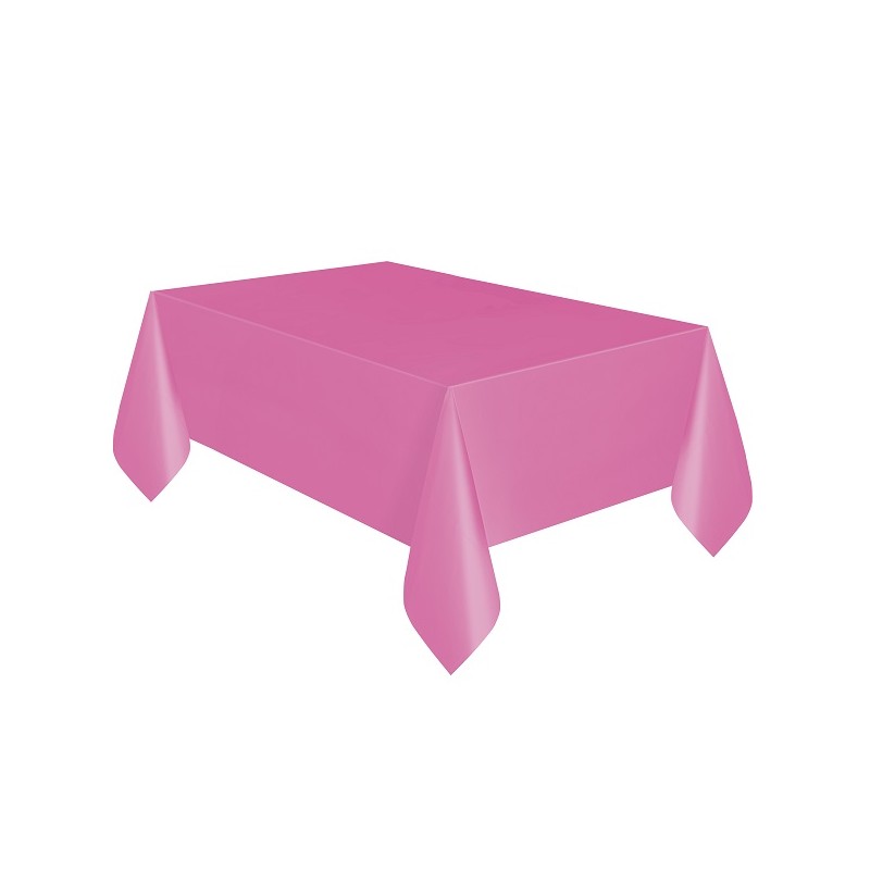 Unique Party Plastic Tablecover Hot Pink, 1.37 x 2.74 Meter