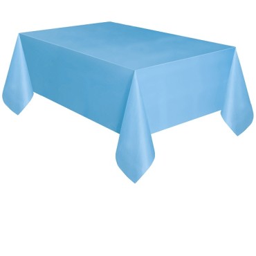 Light Blue Table Cover Plastic 50393 Unique Tableware