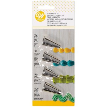 Wilton Borders Tip Set/4 03-3108