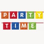 Unique Party Block Party Banner PARTY TIME, 182cm