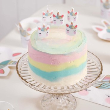 Party Candles we ❤ Unicorns - UNICORN-CANDLES Talking Tables